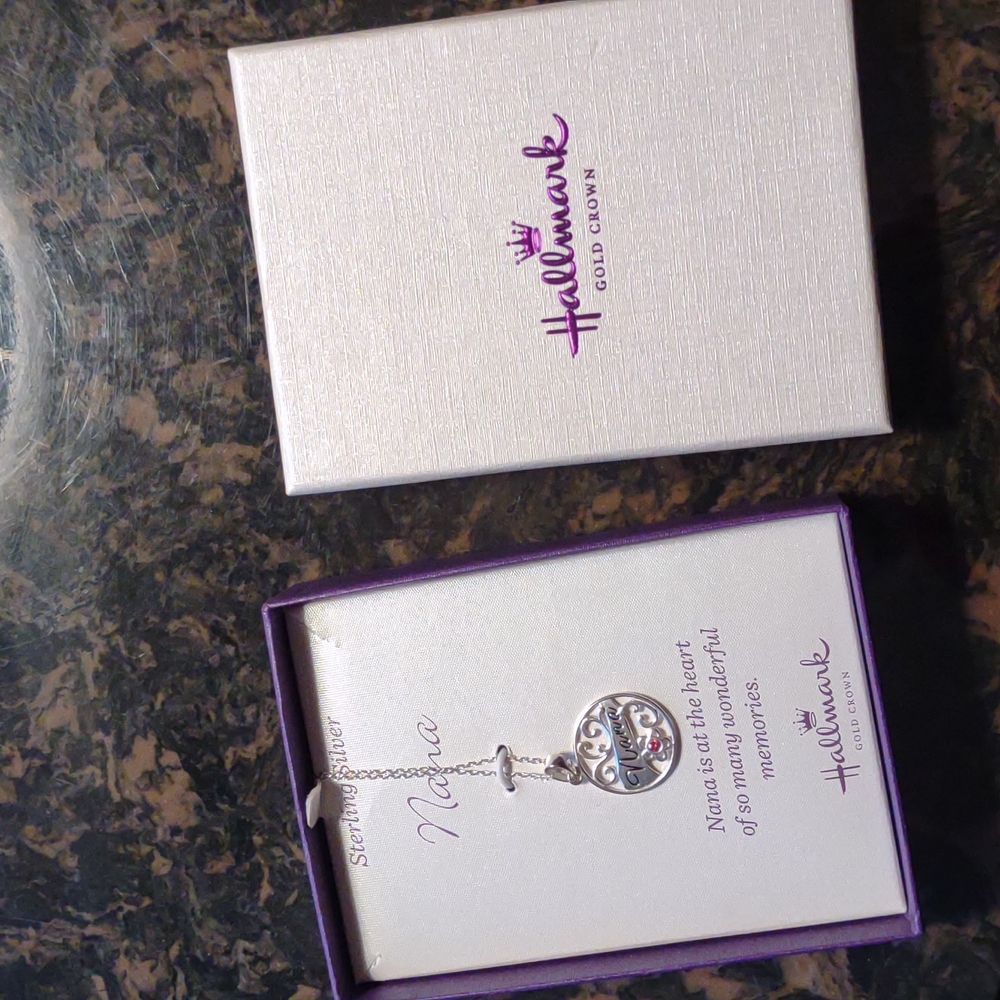 Hallmark sterling silver "Nana" necklace.
